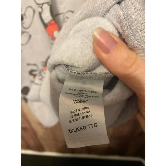 Disney 100 XXL Mickey Mouse Graphic Pullover Sweatshirt Heathered Gray - Picture 4 of 6